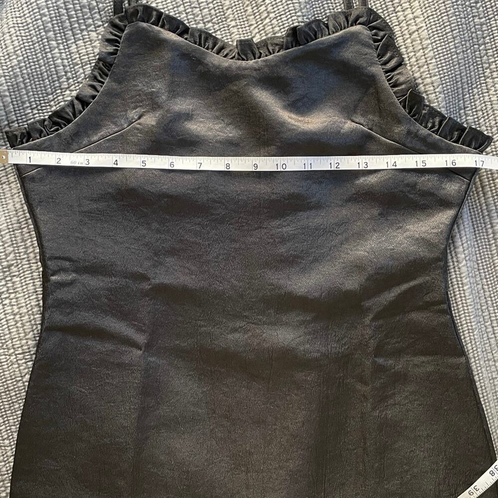 Storets Y2K Satin Cocktail Dress NYE Party Black Mini Dress Size Small - Picture 9 of 10